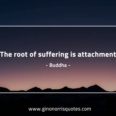 The root of suffering is attachment BuddhaQuotes