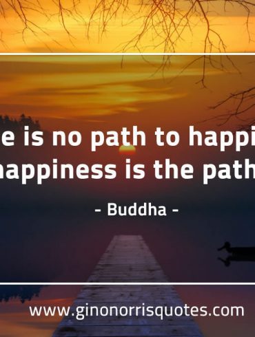 There is no path to happiness BuddhaQuotes