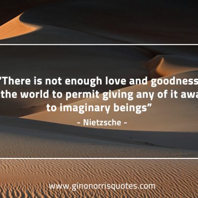 There is not enough love and goodness NietzscheQuotes