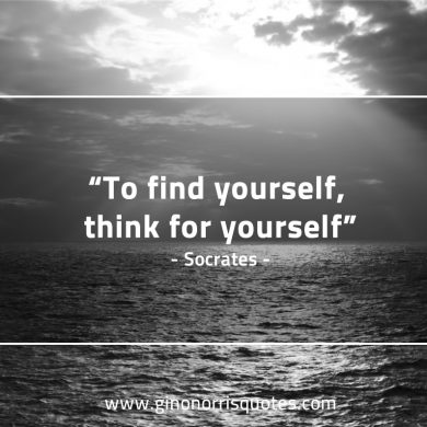 To find yourself SocratesQuotes