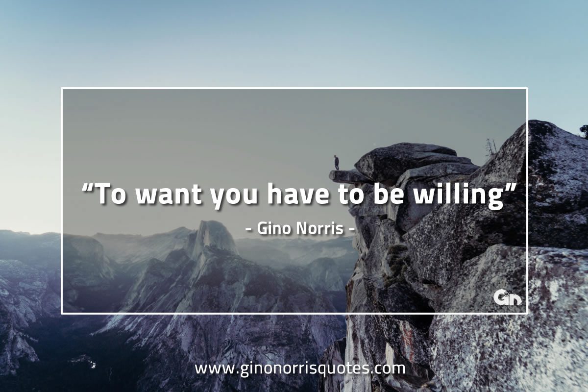 To want you have to be willing GinoNorrisQuotes