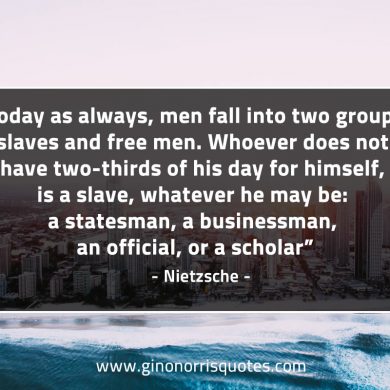 Today as always men fall into two groups NietzscheQuotes