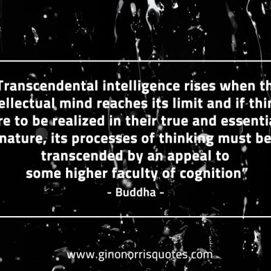 Transcendental intelligence rises BuddhaQuotes