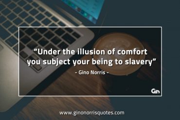 Under the illusion of comfort GinoNorrisQuotes