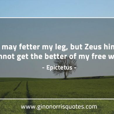 You may fetter my leg EpictetusQuotes