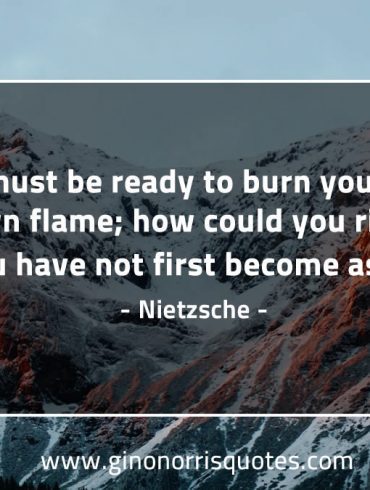 You must be ready to burn yourself NietzscheQuotes