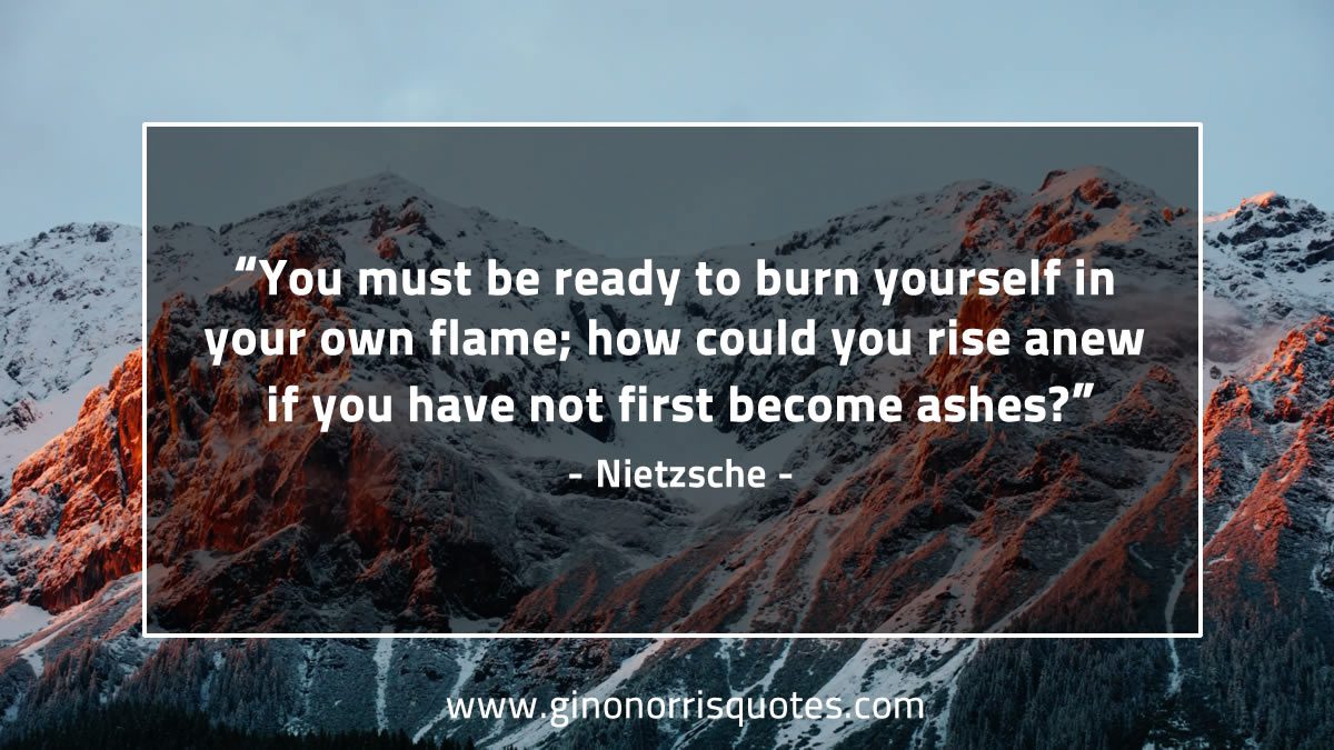 You must be ready to burn yourself NietzscheQuotes