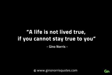 A life is not lived true GinoNorrisINTJQuotes