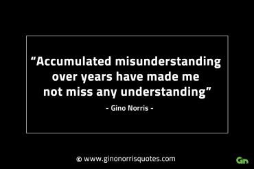 Accumulated misunderstanding over years GinoNorrisINTJQuotes