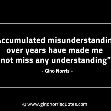 Accumulated misunderstanding over years GinoNorrisINTJQuotes