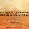 Articulate your intention well before GinoNorrisQuotes