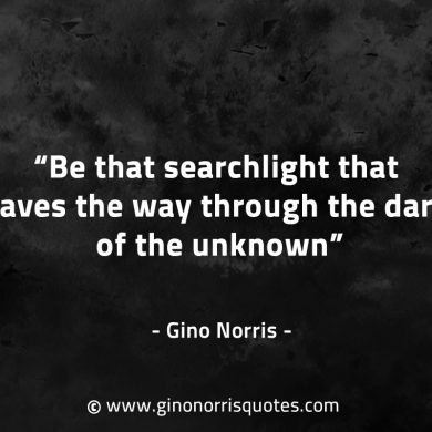 Be that searchlight that paves the way GinoNorrisQuotes