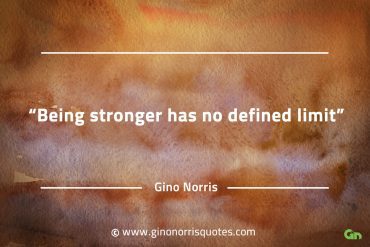 Being stronger has no defined limit GinoNorrisQuotes