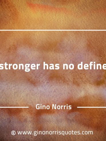 Being stronger has no defined limit GinoNorrisQuotes