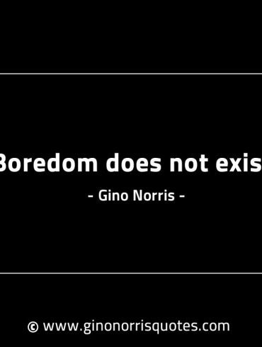 Boredom does not exist GinoNorrisINTJQuotes