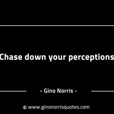 Chase down your perceptions GinoNorrisINTJQuotes