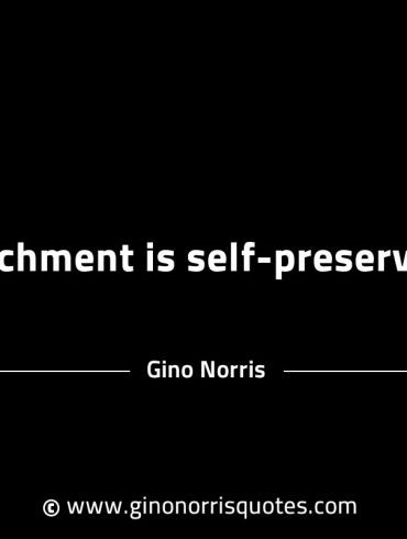 Detachment is self preservation GinoNorrisINTJQuotes