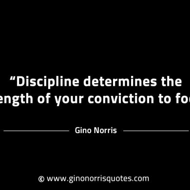 Discipline determines the strength GinoNorrisINTJQuotes