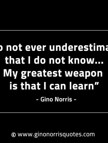 Do not ever underestimate that I do not know GinoNorrisINTJQuotes