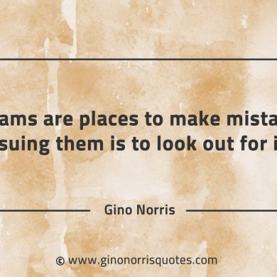 Dreams are places to make mistakes GinoNorrisQuotes