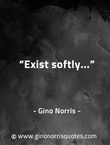 Exist softly GinoNorrisQuotes