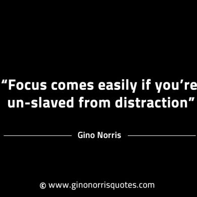 Focus comes easily if youre unslaved GinoNorrisINTJQuotes