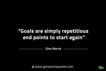 Goals are simply repetitious end points GinoNorrisINTJQuotes