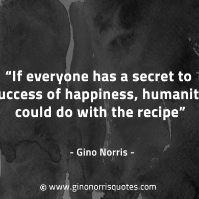 If everyone has a secret to success GinoNorrisQuotes