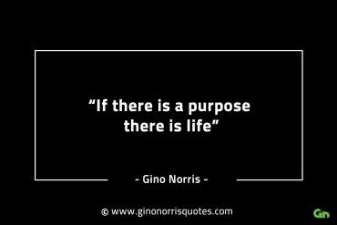 If there is a purpose there is life GinoNorrisINTJQuotes