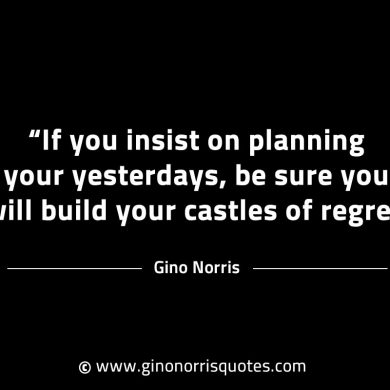 If you insist on planning your yesterdays GinoNorrisINTJQuotes