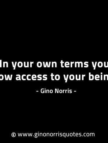 In your own terms you allow access GinoNorrisINTJQuotes