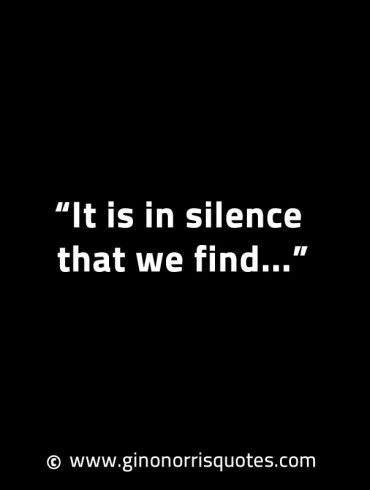 It is in silence that we find GinoNorrisINTJQuotes