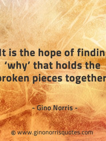 It is the hope of finding why GinoNorrisQuotes