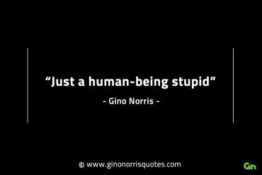 Just a human being stupid GinoNorrisINTJQuotes