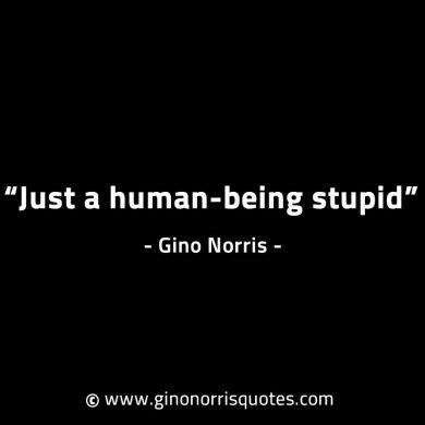 Just a human being stupid GinoNorrisINTJQuotes