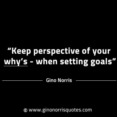 Keep perspective of your whys when setting goals GinoNorrisINTJQuotes