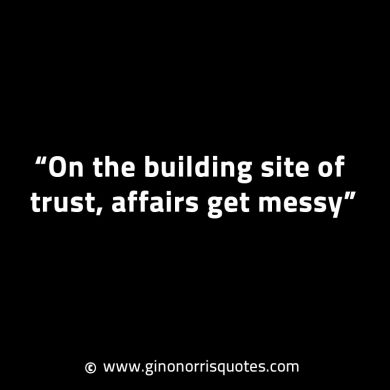 On the building site of trust affairs get messy GinoNorrisINTJQuotes