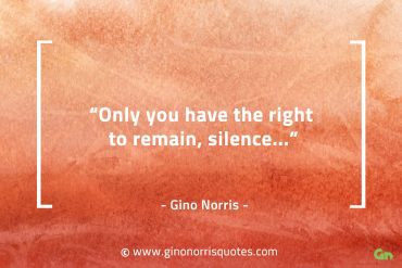 Only you have the right to remain silence GinoNorrisQuotes