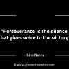 Perseverance is the silence that gives voice GinoNorrisINTJQuotes