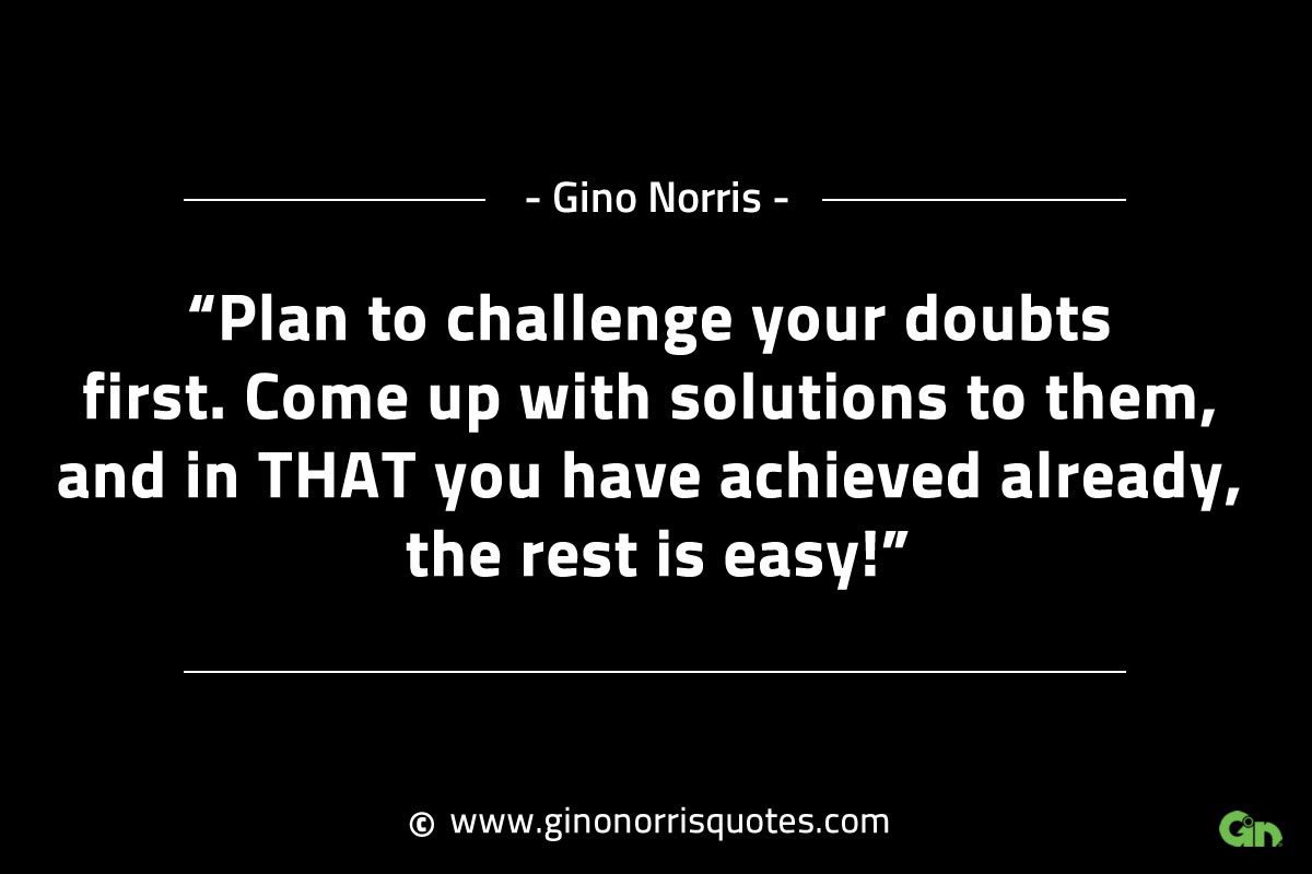 Plan to challenge your doubts first GinoNorrisINTJQuotes