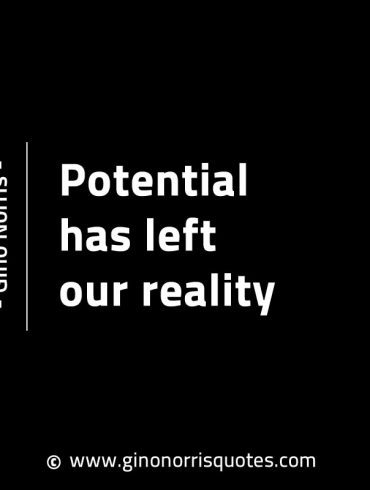 Potential has left our reality GinoNorrisINTJQuotes