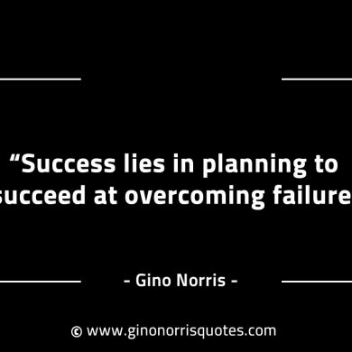 Success lies in planning to succeed GinoNorrisINTJQuotes