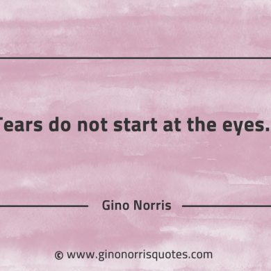 Tears do not start at the eyes GinoNorrisQuotes