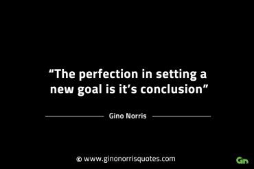 The perfection in setting a new goal GinoNorrisINTJQuotes