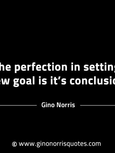 The perfection in setting a new goal GinoNorrisINTJQuotes