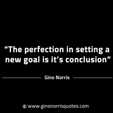 The perfection in setting a new goal GinoNorrisINTJQuotes