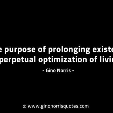 The purpose of prolonging existence GinoNorrisINTJQuotes