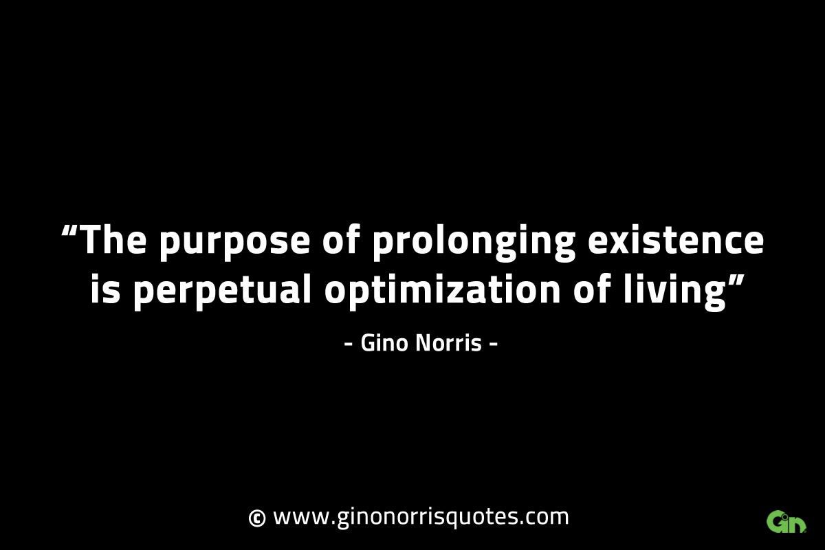The purpose of prolonging existence GinoNorrisINTJQuotes