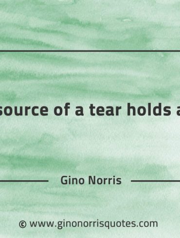 The source of a tear holds a fear GinoNorrisQuotes