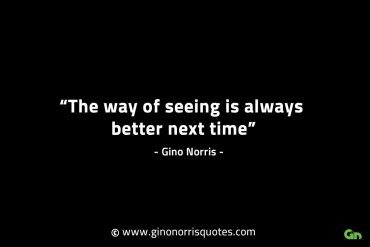 The way of seeing is always better next time GinoNorrisINTJQuotes